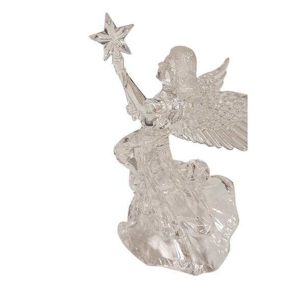 Vintage Acrylic Angel with Star Tree Topper - Picture 3 of 7